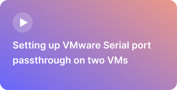 VMware serial port passthrough tutorial