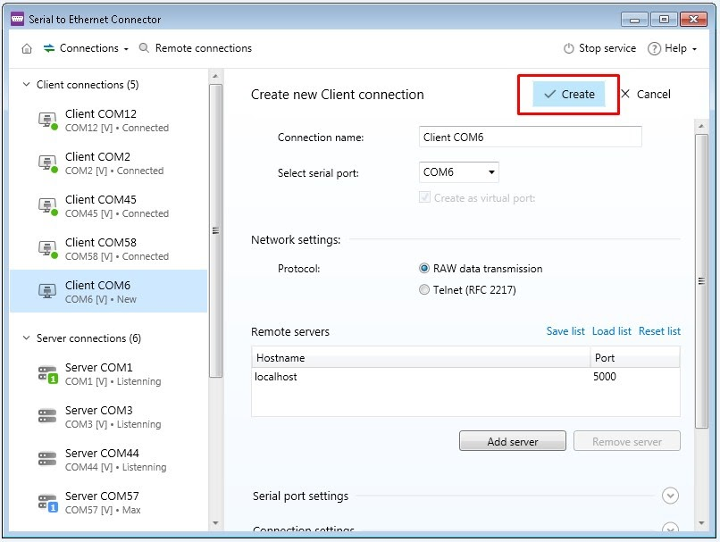 Connect to COM Port